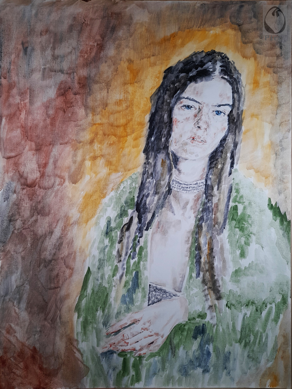 oil on paper - olio su carta di Piro